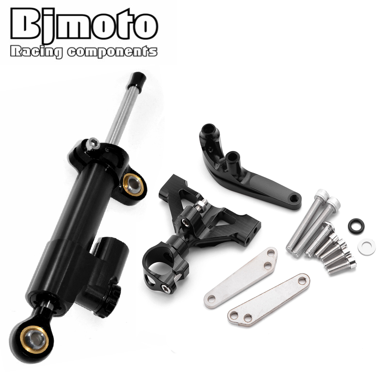 BJMOTO Motorcycle Steering Dam - Steering Damper Stabilizer Kit Cnc 评论和价格